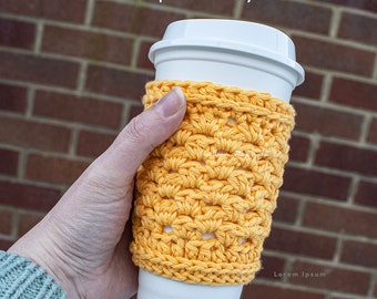 Crochet cup cozy PDF Pattern, easy beginner friendly pattern, quick make, great unisex gift idea