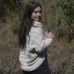 Highland Neamh Cocoon Cardigan, crochet pattern only, spring, summer and fall wardrobe, textured cardigan, easy construction