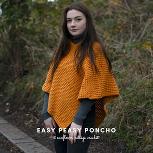 Easy Peasy Poncho Crochet Pattern