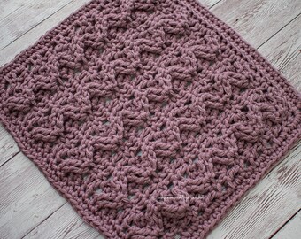 Ebbing Tides - textured crochet washcloth pattern, perfect for gifting or making for yourself.