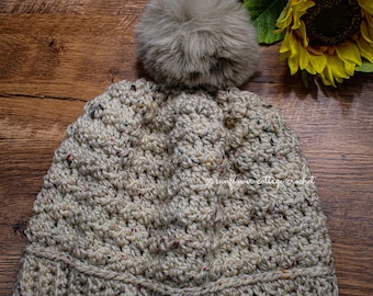 Highland Beanie | Unisex Crochet Hat Pattern in 9 Sizes | Newborn to adult XL | Adult and Child Size Beanie