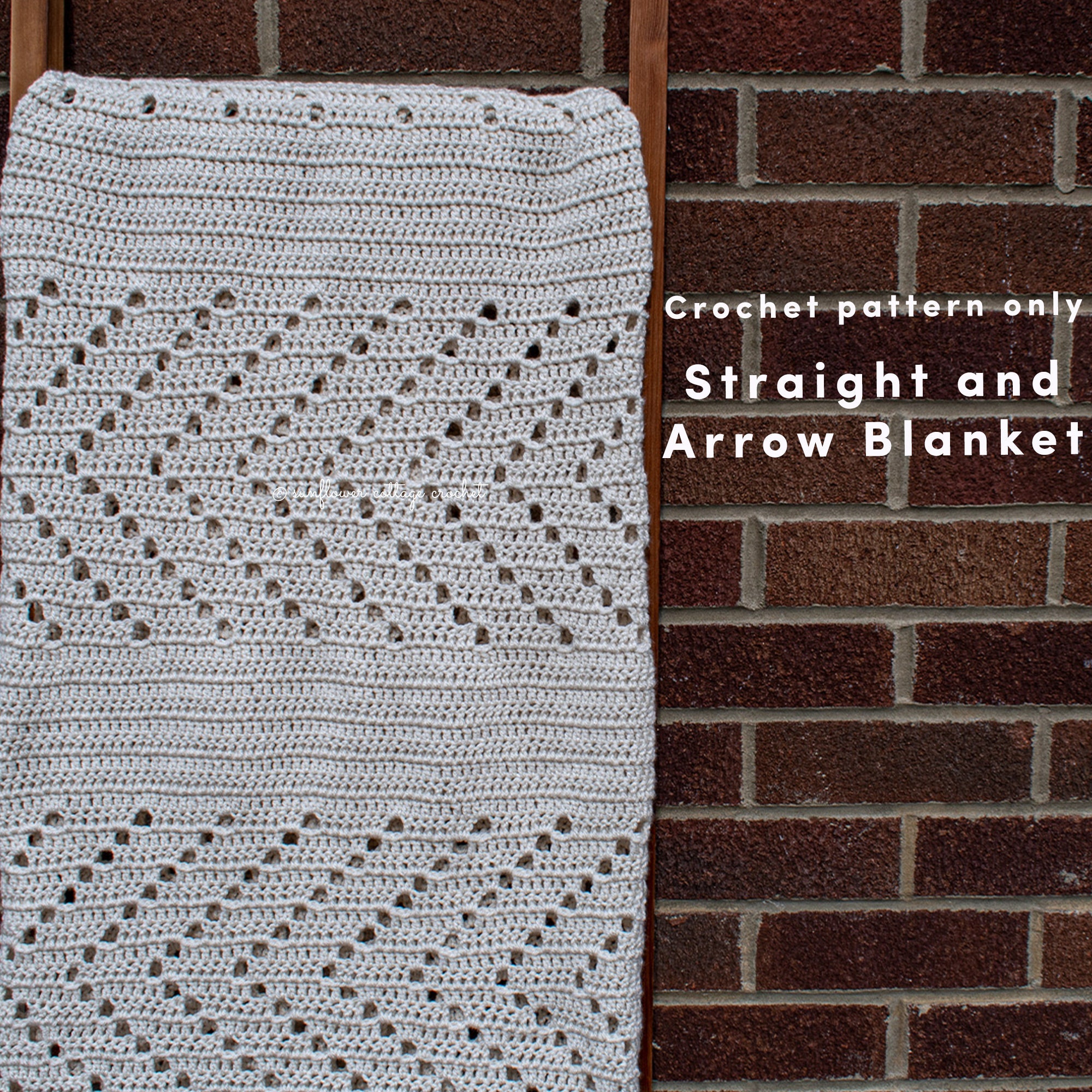 40 Filet Crochet Patterns to Try for Gifts, Decor, and Wearables 11 Straight and Arrow Blanket