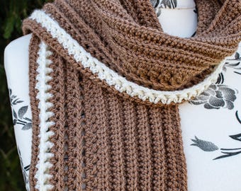 Crochet Unisex Scarf Pattern PDF – US Terms –  10 sizes from age 3 to men's large - Men's scarf - Women's scarf - Always and Forever Scarf