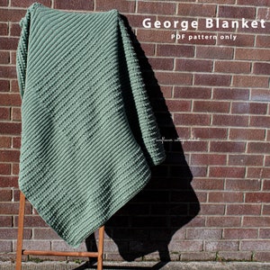 George Blanket - an easy crochet blanket pattern and unisex gift idea. Perfect for confident beginners.