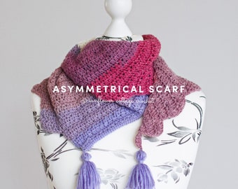 X's Asymmetrical Scarf | Crochet Scarf Pattern