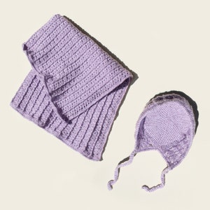 Kate Baby Bonnet and Blanket set, pdf crochet pattern image 1