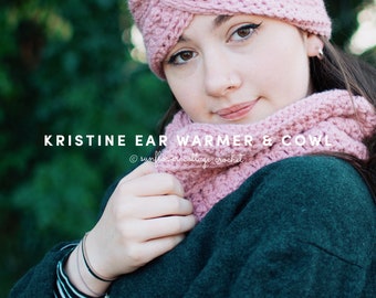 Kristine Cowl | Crochet Cowl Scarf Neck Wrap Pattern