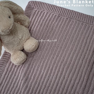 Easy Baby Blanket Crochet Pattern PDF – June’s Blanket – Unisex Baby Blanket – Free Baby Blanket Pattern on Blog