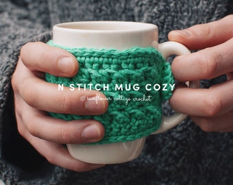 N Stitch Mug Cozy | Crochet Mug Cozy Pattern