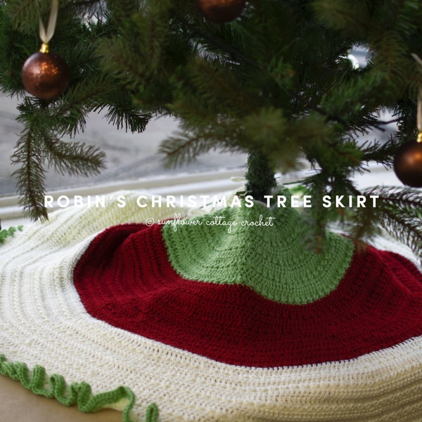 Robin's Christmas Tree Skirt | Crochet Tree Skirt Pattern