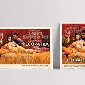 Cleopatra 1963: Elizabeth Taylor - Restored Premium Semi-Glossy Silk Movie Poster - 2 Options