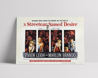 マーロン・ブランド、白いTシャツを着たハンサムな俳優、『欲望という