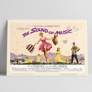 The Sound of Music 1965: Julie Andrews - Restored Premium Semi-Glossy Silk Movie Poster Print