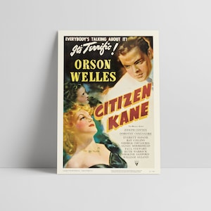 Citizen Kane 1941: Orson Welles - Restored Premium Semi-Glossy Silk Movie Poster