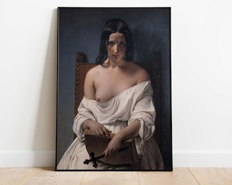 Francesco Hayez - The Meditation, Printable Poster, Downloadable Art Print, Instant Download