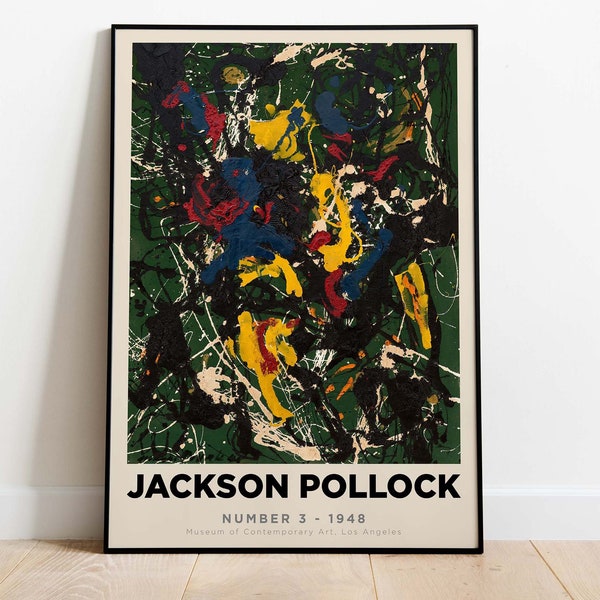 Jackson Pollock - Number 3, Downloadable Poster, Printable Art, Instant Download