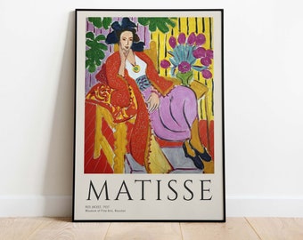 Henri Matisse Poster, The Red Jacket, Stampa artistica scaricabile, Download istantaneo