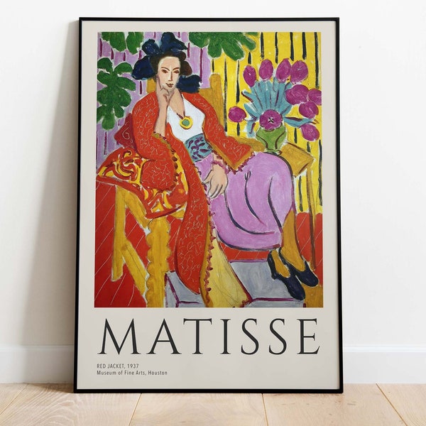 Henri Matisse Poster, The Red Jacket, Downloadable Art Print, Instant Download