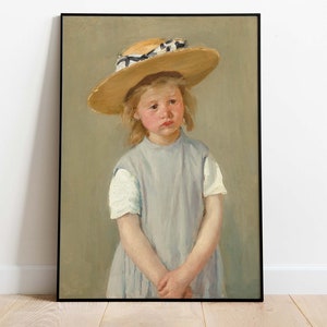 Mary Cassatt - Child in a Straw Hat, Printable Poster, Downloadable Art Print, Instant Download