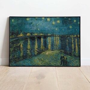 Vincent van Gogh Poster, Starry Night over the Rhone, Printable Art, Instant Download