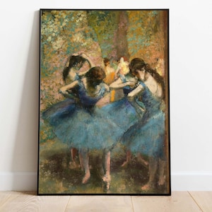 Edgar Degas - Dancers in Blue, Printable Poster, Downloadable Art Print, Instant Download