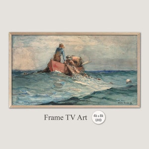 Winslow Homer - Hauling in the Nets - Samsung Frame TV Art (Digital Download)