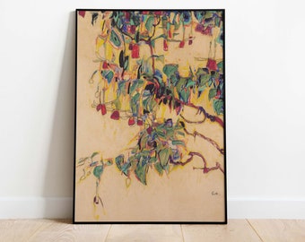 Egon Schiele - Sun Tree (Fuchsia), 1910, Downloadable Poster, Printable Art, Instant Download