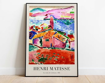 Henri Matisse Poster, Les toits de Collioure, Stampa artistica scaricabile, Download istantaneo