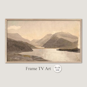 Samsung Frame TV Art: Snowdon Lake Painting by Varley (Digital Download)