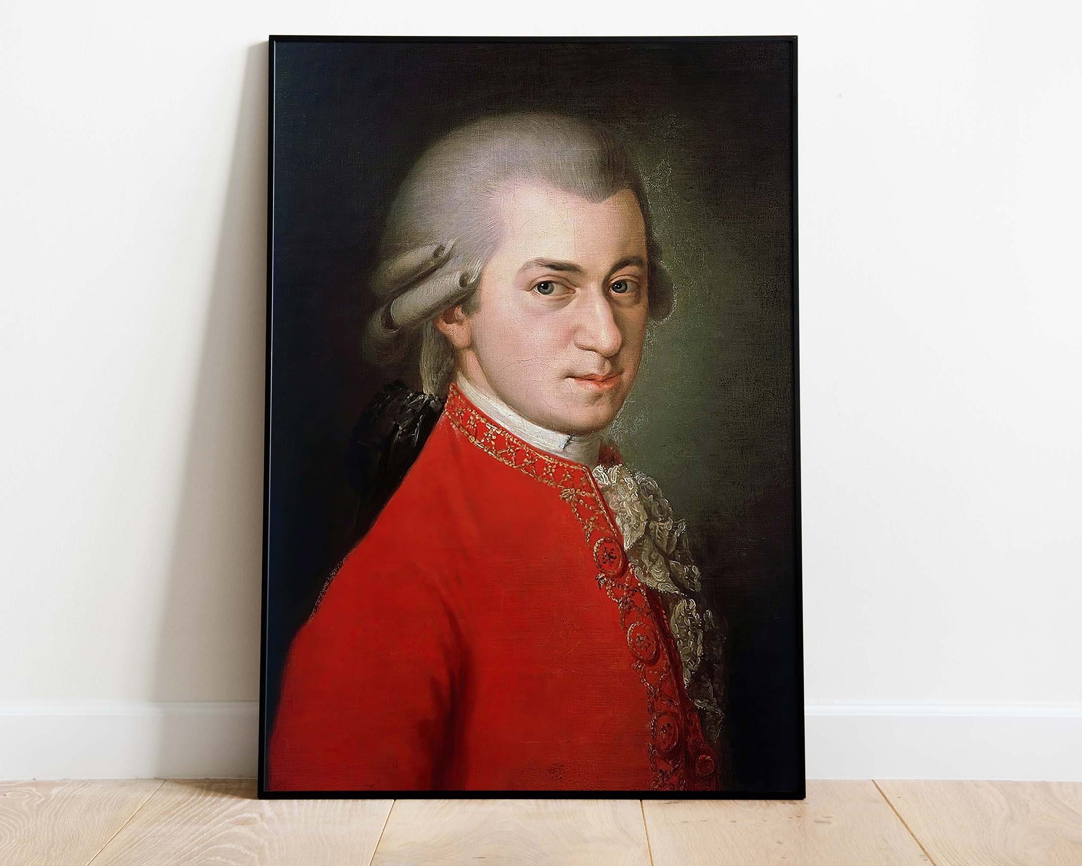 Mozart Portrait, Wolfgang Amadeus Mozart Painting, Downloadable Art Print, Printable Poster, Instant Download