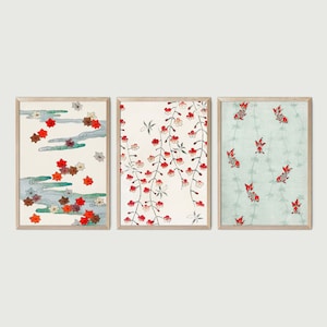 Watanabe Seitei, Set of 3 Posters, Vintage Japanese Art, Downloadable Art Print, Instant Download