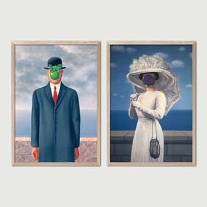 René Magritte - La Grande Guerre e o filho do homem, impressão artística para download, download instantâneo