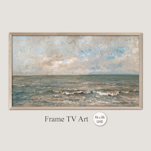 Samsung Frame TV Art: Daubigny Seascape Painting (Digital Download)