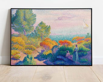 Henri-Edmond Cross - Two Women by the Shore, Printable Art, Instant Download