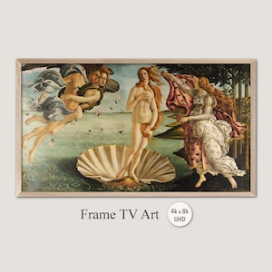 Samsung Frame TV Art, 4k y 8k UHD-2 Digital Wall Art, Sandro Botticelli - El nacimiento de Venus, Descarga instantánea