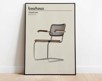 Thonet S64 Chair Print: Bauhaus Furniture Design (Digital Download)