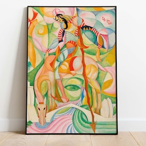 Cartel Amadeo de Souza-Cardoso - Don Quijote, Arte Descargable, Póster Imprimible, Descarga Instantánea