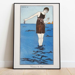 George Barbier, Cartel Art Nouveau francés - Disfraces Parisiens, Impresión de arte descargable, Descarga instantánea