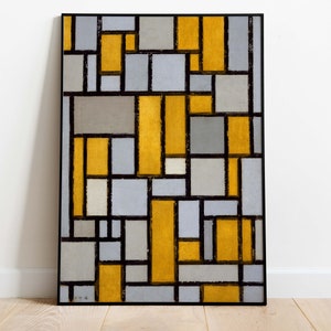 Piet Mondrian - Composition with Grid No 1, Downloadable Poster, Poster, Printable Art, Instant Download