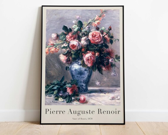 ピエール・オーギュスト・ルノワール - バラの花瓶、ダウンロード可能