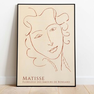 Henri Matisse Sketch Drawing: Florilege des Amours de Ronsard (Downloadable Art Print)