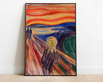 Edvard Munch - El grito, cartel de arte imprimible, descarga instantánea