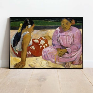 Paul Gauguin - Mujeres de Tahití, En la Playa, Afiche Imprimible, Descarga Instantánea