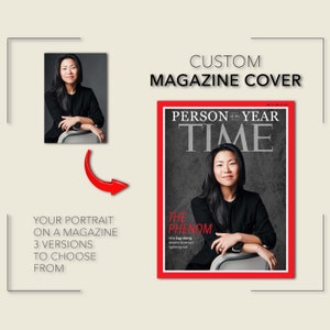 Capa de revista personalizada, Revista TIME, Seu retrato em uma revista, Capa de revista personalizada