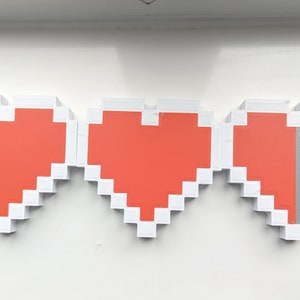 ゼルダの伝説 LoZ にインスパイアされたレトロピクセルハートコースターセット。ミックスアンドマッチ。冷たい飲み物、温かい飲み物、お茶、コーヒーに最適。