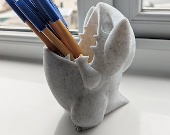 Pokemon Inspired 3D Printed Desktop Desk Top Tidy, Gible Pencil Holder Pot, Great For Desk Tops, Desks and Home Offices