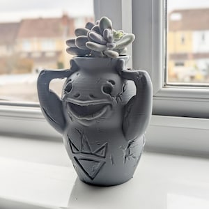 The Legend of Zelda Inspired 3D Printed Planter, Goron Pot Vase Oot LoZ TP Planter Pot, Good For Aqua Air Plants Or Cactus
