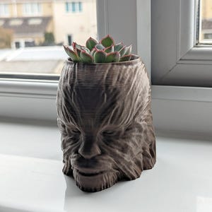 Maceta impresa en 3D inspirada en Star Wars, Chewbacca Wookiee, ideal para plantas acuáticas o cactus.