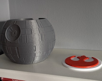 Starwars Star Wars inspirado en 3D impreso Estrella de la Muerte Estrella de la Muerte Titular y conjunto de 6 (seis) posavasos, excelentes bebidas frías, bebidas calientes, té, café