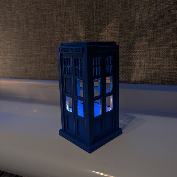 Doctor Who Inspired 3D Printed Tealight Tea Light Holder, Tardis T.A.R.D.I.S Style Tealight Holder, Good for Home Decor